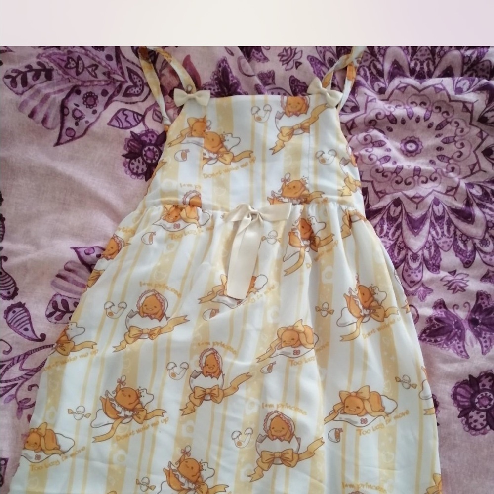 Gudetama Yellow and White Dress